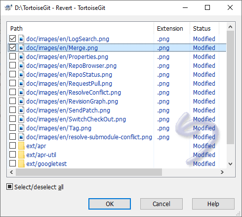 Undo Changes Tortoisegit Documentation Tortoisegit Windows
